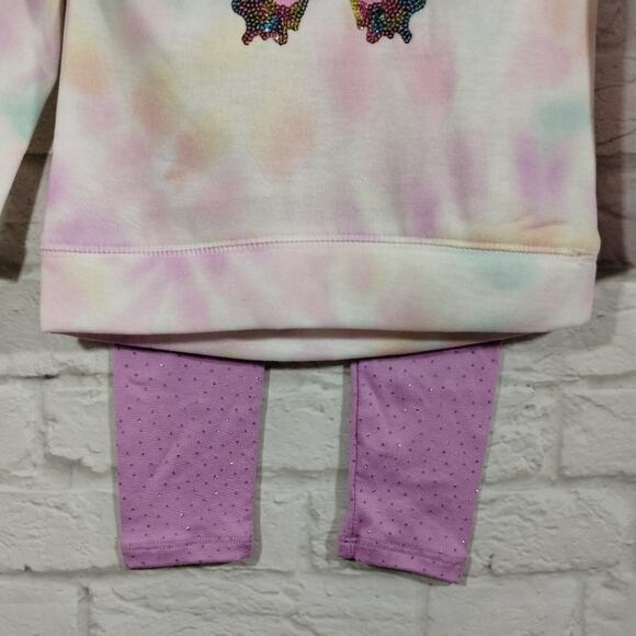 Y BTween Baby 3pc Tie Dye Pullover Sweater & Dot Leggings Set Outfit NWT 18M - Picture 5 of 10